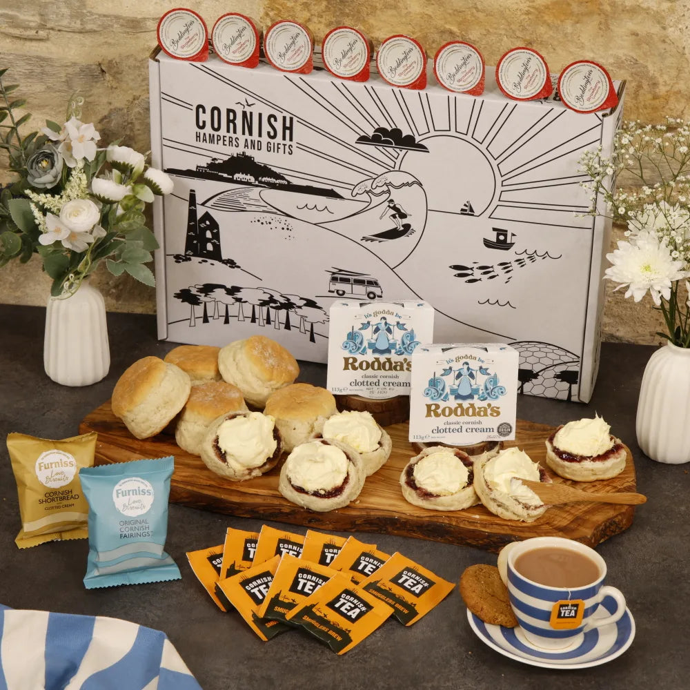 Cream Tea Hamper - Extra Scones, Jam & Cream Tea Towel