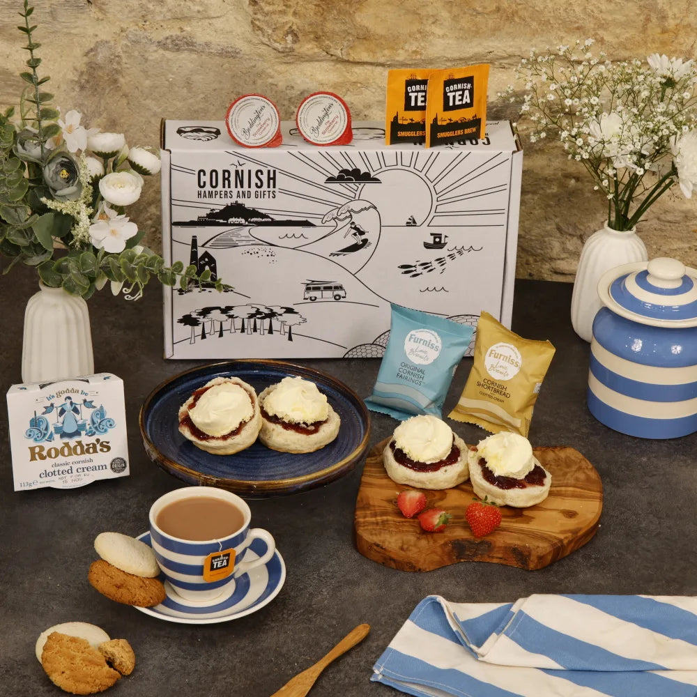 Strawberry Cream Tea for 2 Hamper Tea Towel