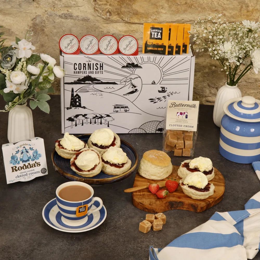 Gluten Free Cream Tea Hamper for 4 Tea Towel
