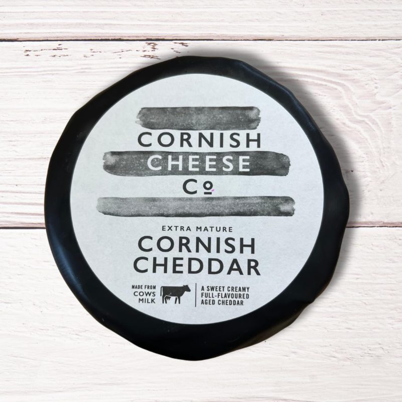 Artisan mature Cornish cheddar in wax
