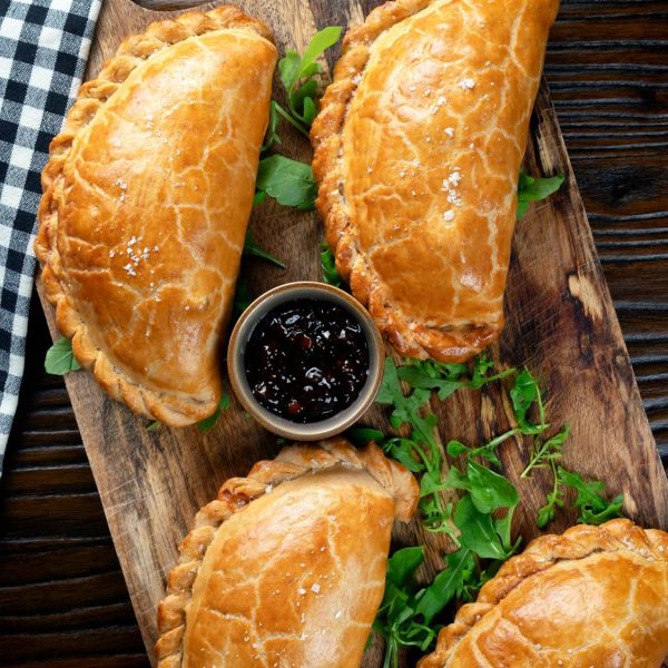 Box of twelve handmade Cornish pasties in assorted flavours
