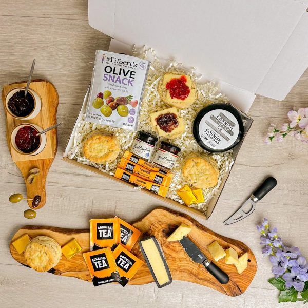 Cheese hamper with chutneys, biscuits and savoury snacks
