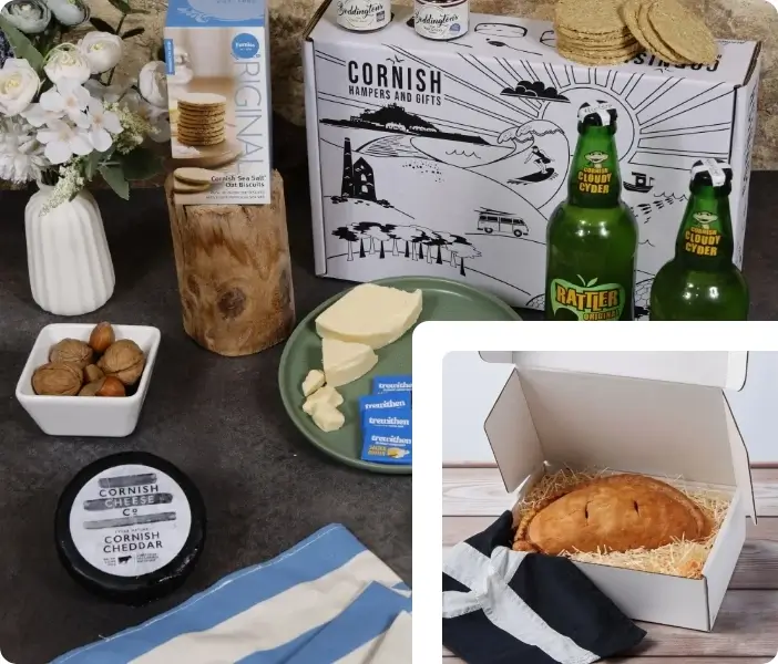 Team packing cream teas and gifts in Cornwall