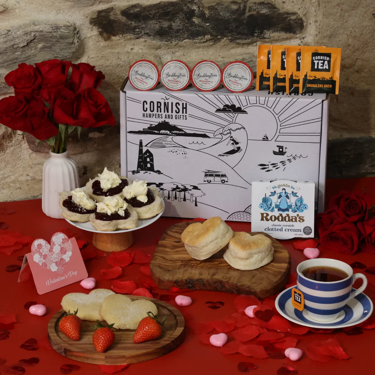Love Heart Cream Tea Hamper